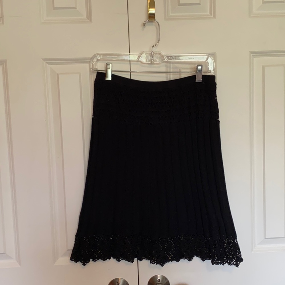 NWT Cynthia Steffe black knit skirt